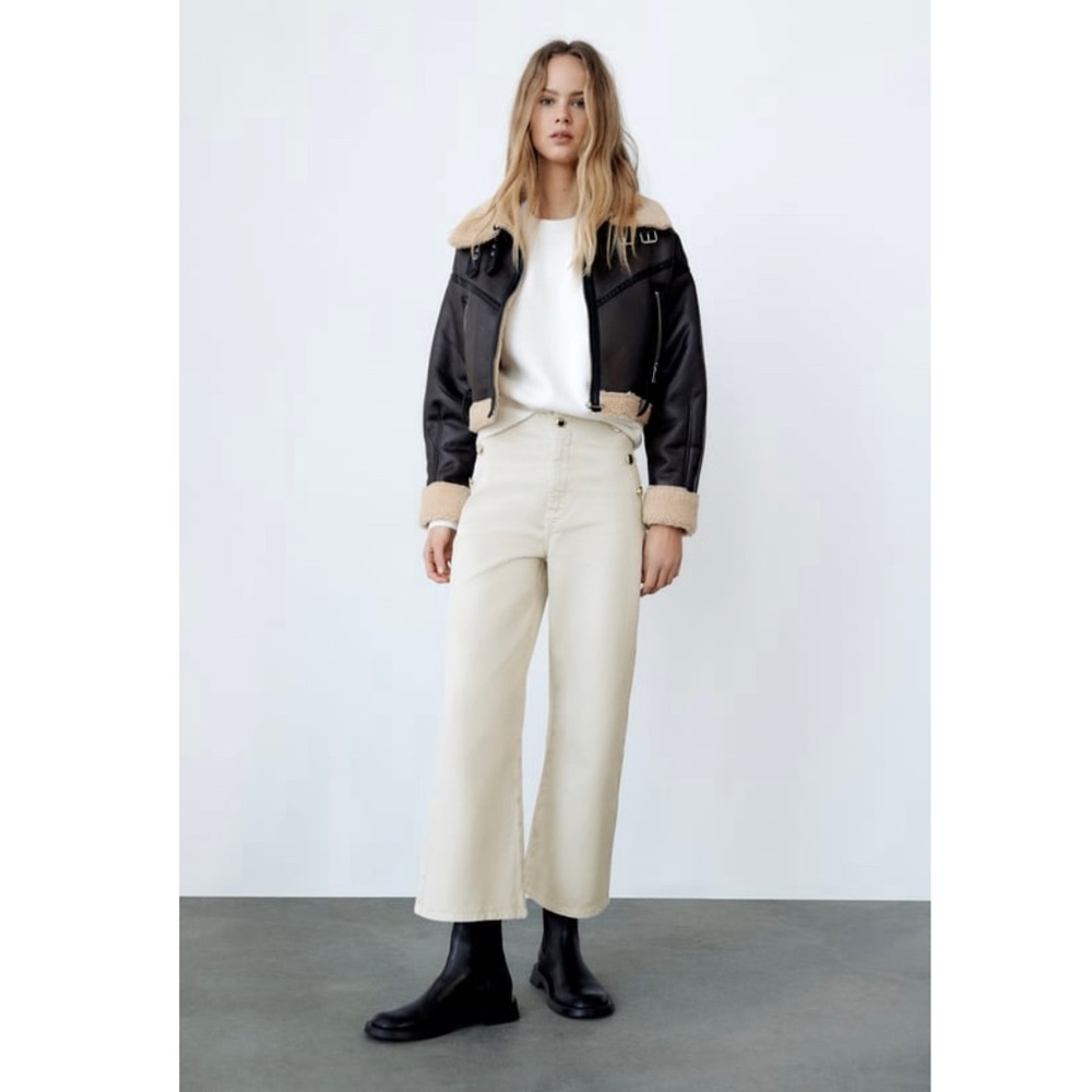 Zara wide leg crop pants